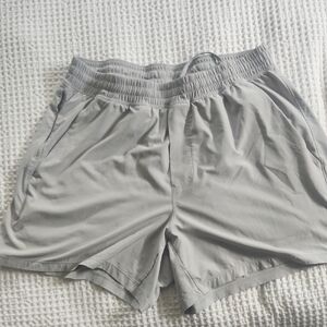 Light Gray Lululemon Linerless Pace Breaker Short 5"